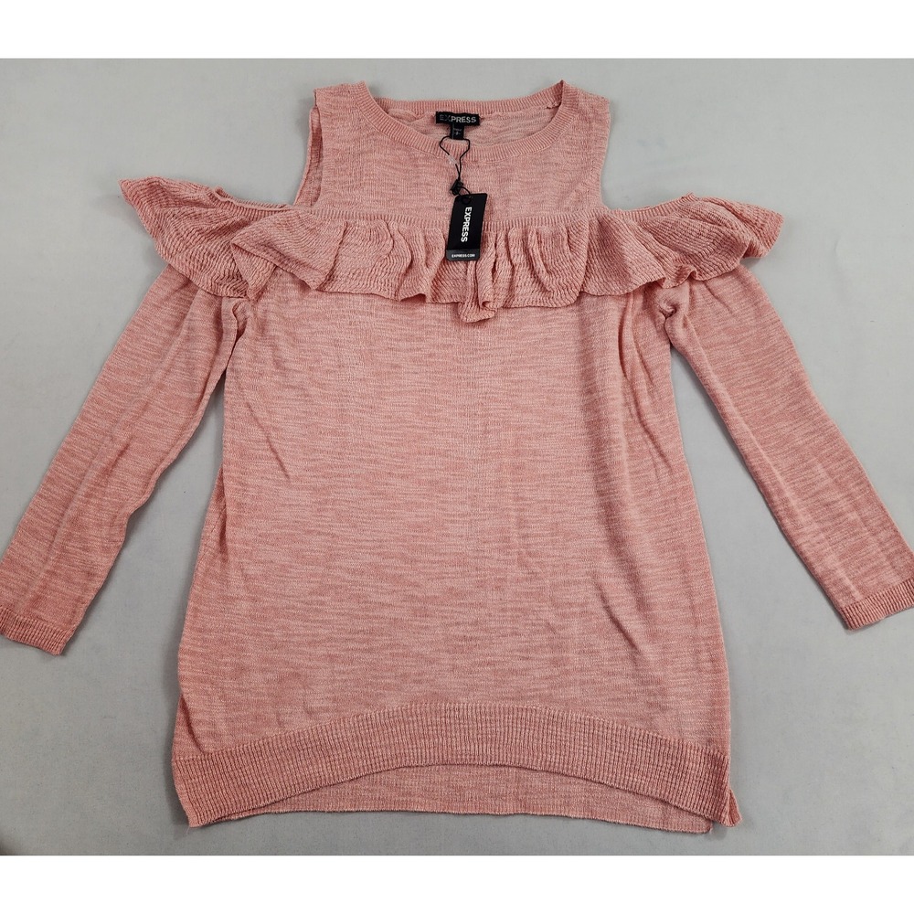 Express light sweater womens S Small 11814207 pink rayon cotton $49.90 ladies